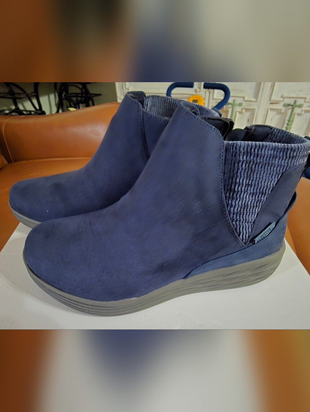 Ryka Noelle Ankle Boots Academy Blue Size 6.5 Wide new in box